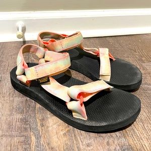 Teva Original Universal Velcro Tie Dye Watercolor Sandals
